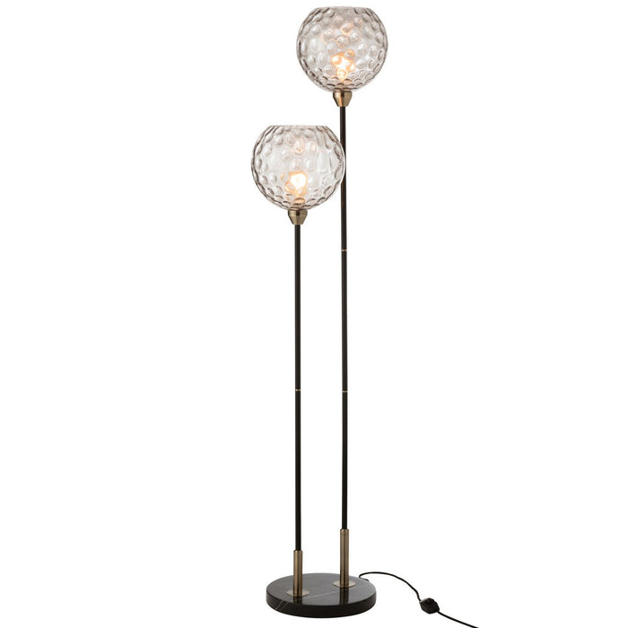 J-Line lamp Staand Bollie - steen/marmer - zwart