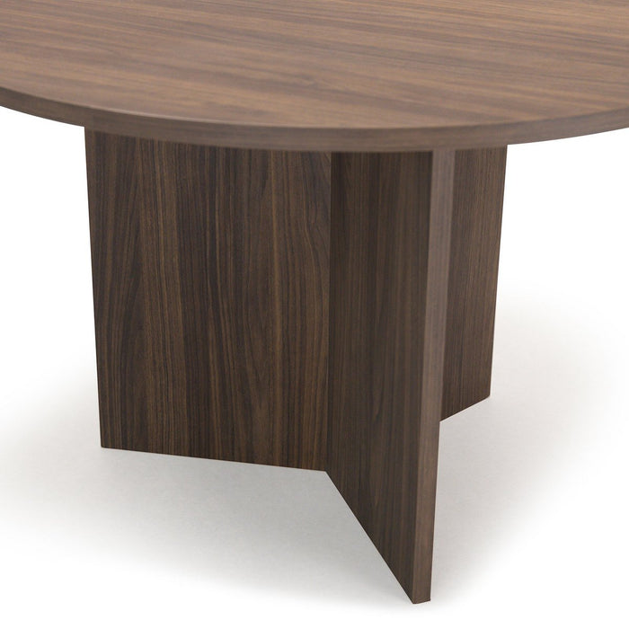 Ronde Eettafel Mae, 120cm, kleur bruin notenhout