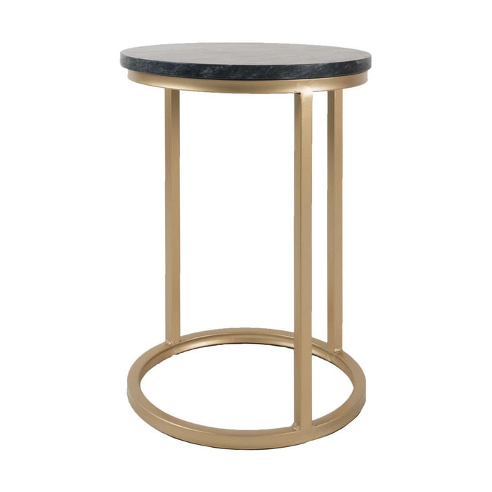 Laptoptafel Mitch Marmer Rond - Zwart/Goud - ThatLyfeStyle