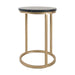 Laptoptafel Mitch Marmer Rond - Zwart/Goud - ThatLyfeStyle