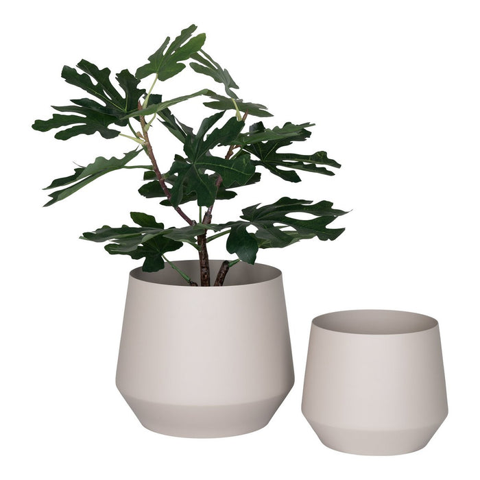 Trofa Flower Pot - Bloempot, staal, zand, set van 2