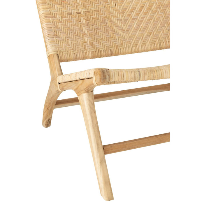 J-Line Fauteuil Geweven Rotan Naturel