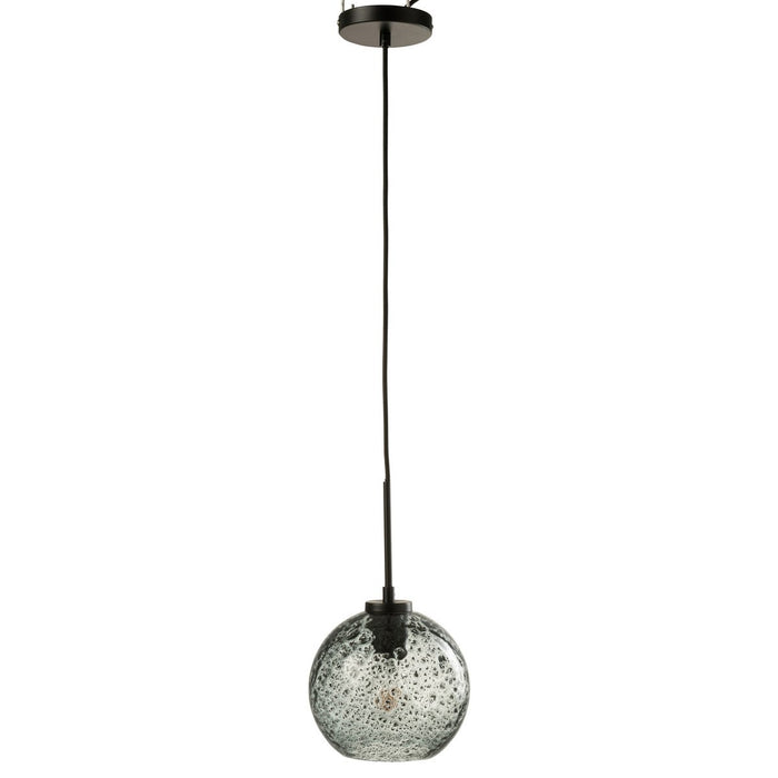 J-Line Spikkel Bol hanglamp - glas - grijs - S