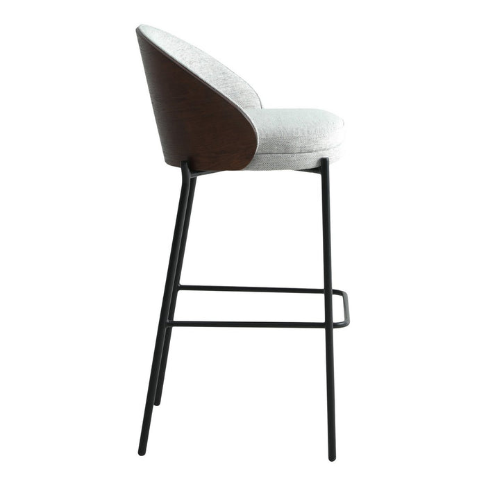 House Nordic ApS Canelas Bar Chair Barstoel Lichtgrijs Donkerbruin S 2 - ThatLyfeStyle