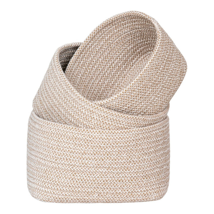 Cadima Basket - Mand, katoen, beige, set van 3