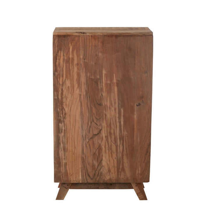 J-Line Kast Retro Gerecycleerd Hout/Glas Naturel