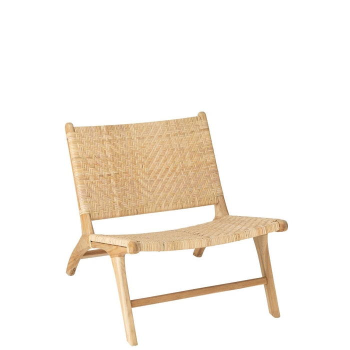 J-Line Fauteuil Geweven Rotan Naturel