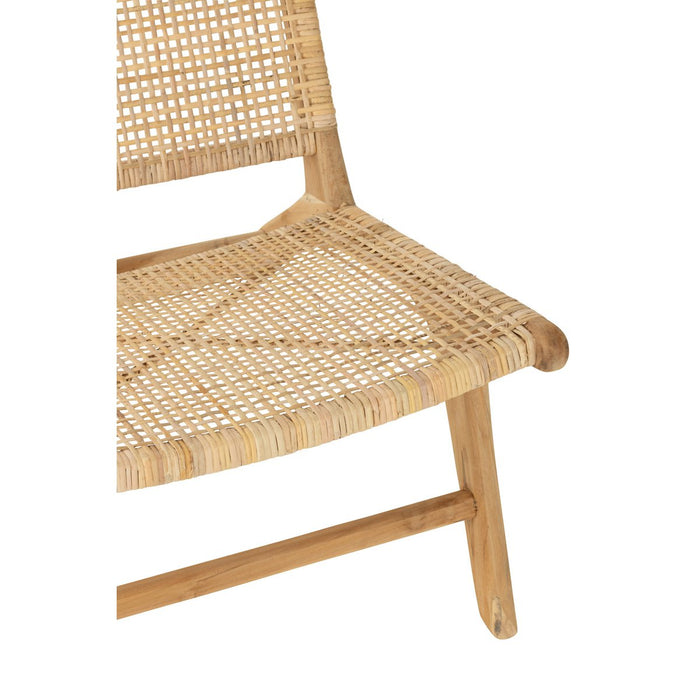 J-Line Fauteuil Geweven Hout Naturel