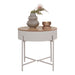 Sisco Side Table - Bijzettafel in beige lichtgrijs gepoedercoat staal - ThatLyfeStyle