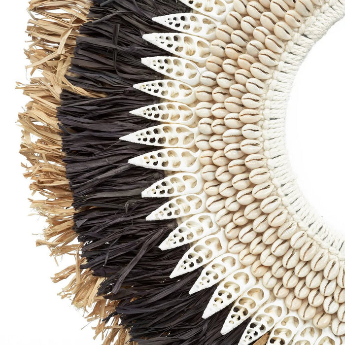 De Mojo Raffia Op Standaard - Zwart Naturel - L - ThatLyfeStyle