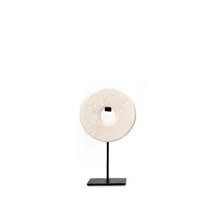 The Marble Disc on Stand - White - S - ThatLyfeStyle