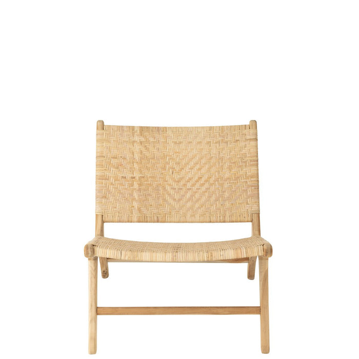 J-Line Fauteuil Geweven Rotan Naturel