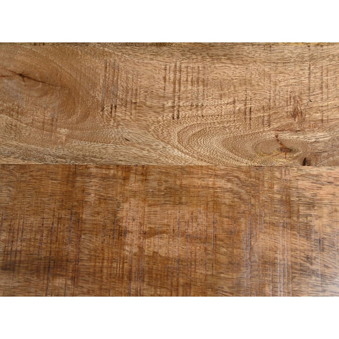 Rechthoekige Eettafel Melbourne - 120x80x77 - Naturel/Zwart - Mangohout/metaal