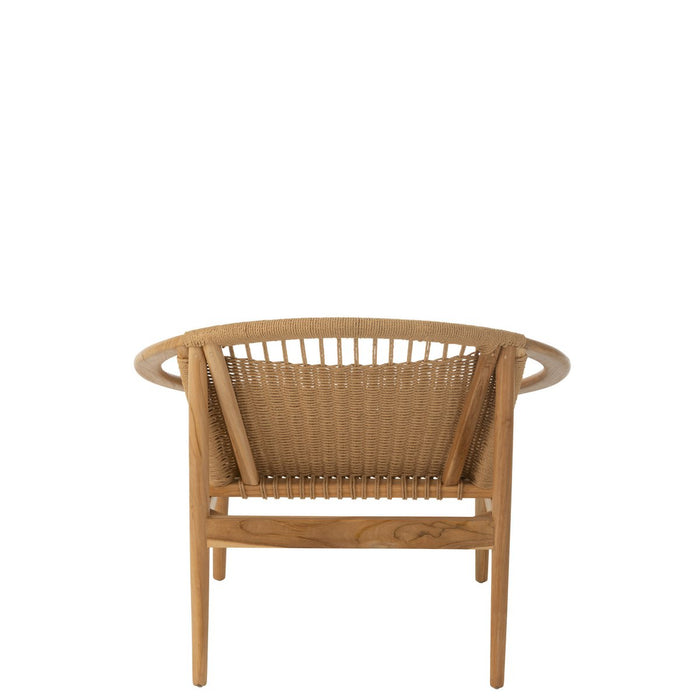 J-Line Fauteuil Rond Hout Naturel