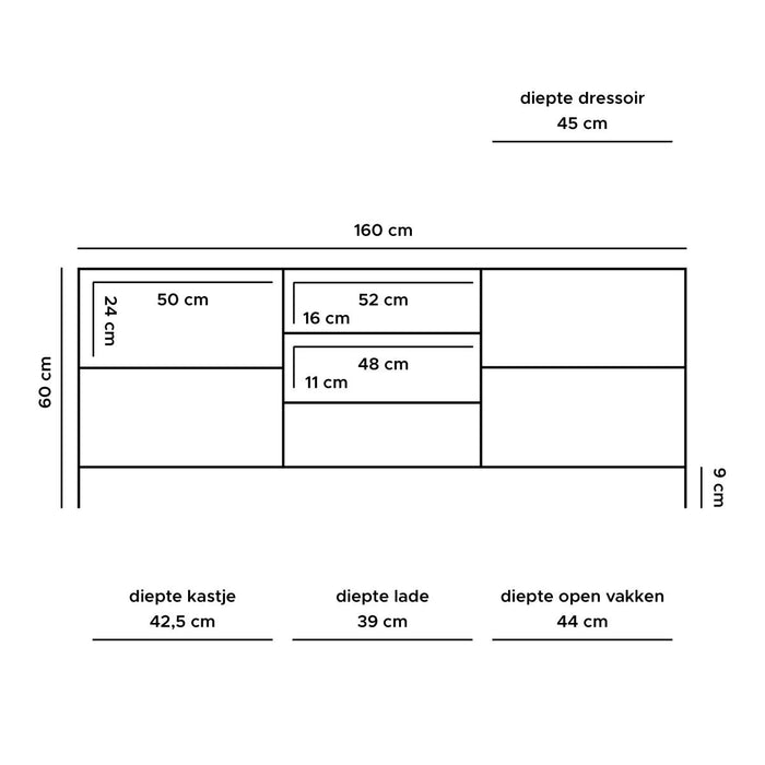 TV Dressoir Luuk Zwart Mangohout 120 cm - ThatLyfeStyle