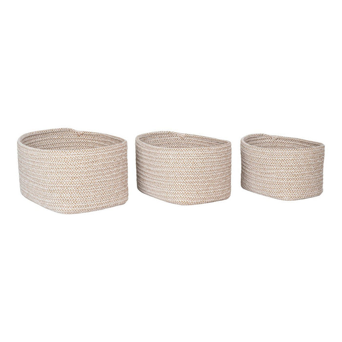 Cadima Basket - Mand, katoen, beige, set van 3