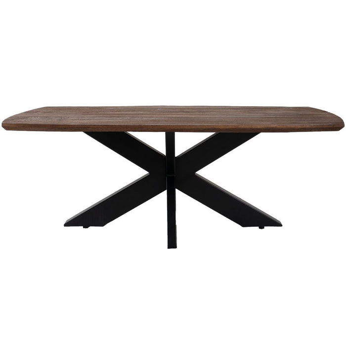 Home67 Eettafel Felix Espresso Mangohout 190x90 cm - ThatLyfeStyle