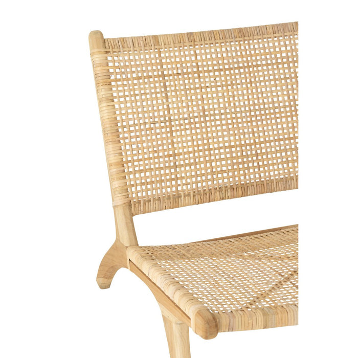 J-Line Fauteuil Geweven Hout Naturel