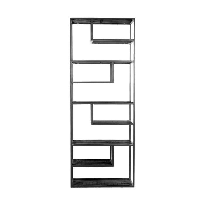 Vakkenkast Huub Zwart Mangohout 210 x 80 cm - Roomdivider - ThatLyfeStyle