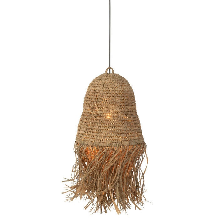 J-Line lampenkap Franjes - raffia - naturel