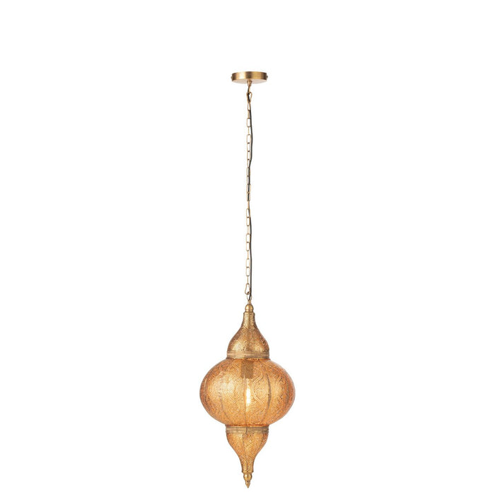 J-Line hanglamp Boor - metaal - goud - small