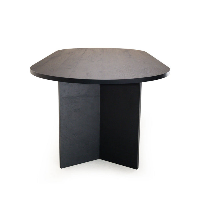 Eettafel Nina 200 x 90cm, kleur zwart eiken