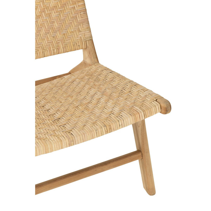 J-Line Fauteuil Geweven Rotan Naturel