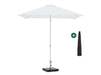 Shadowline Pushup parasol 240x240cm Wit-125855