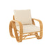 J-Line Fauteuil Jute Textiel Naturel Wit - ThatLyfeStyle