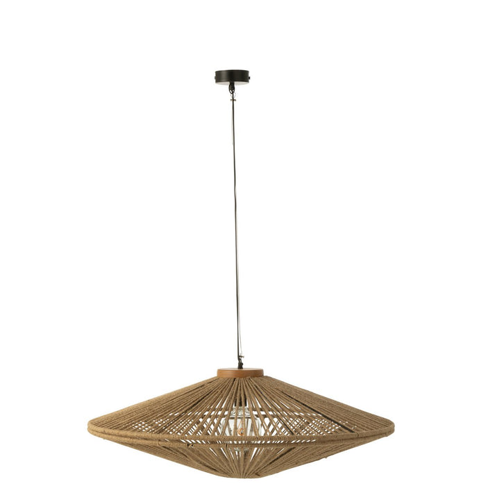 J-Line Hanglamp Ovni Ijzer/Jute Naturel Large