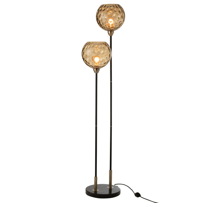 J-Line lamp Staand Bollie - steen/marmer - zwart