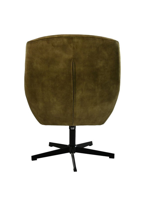 HSM Collection Cleveland Fauteuil Draaibaar Groen Zwart Adore Metaal