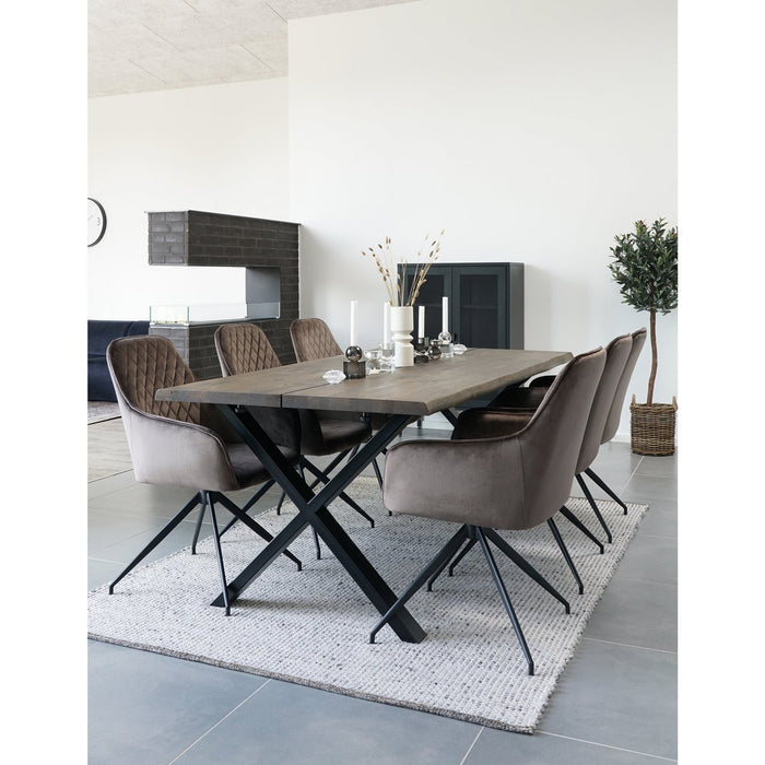 House Nordic Draaibare Eetkamerstoel in Fluweel HN1208 - ThatLyfeStyle