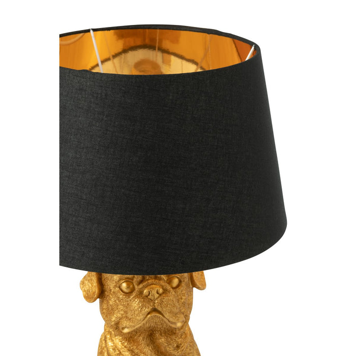 J-Line lamp Hond Zittend - resine - goud - woonaccessoires