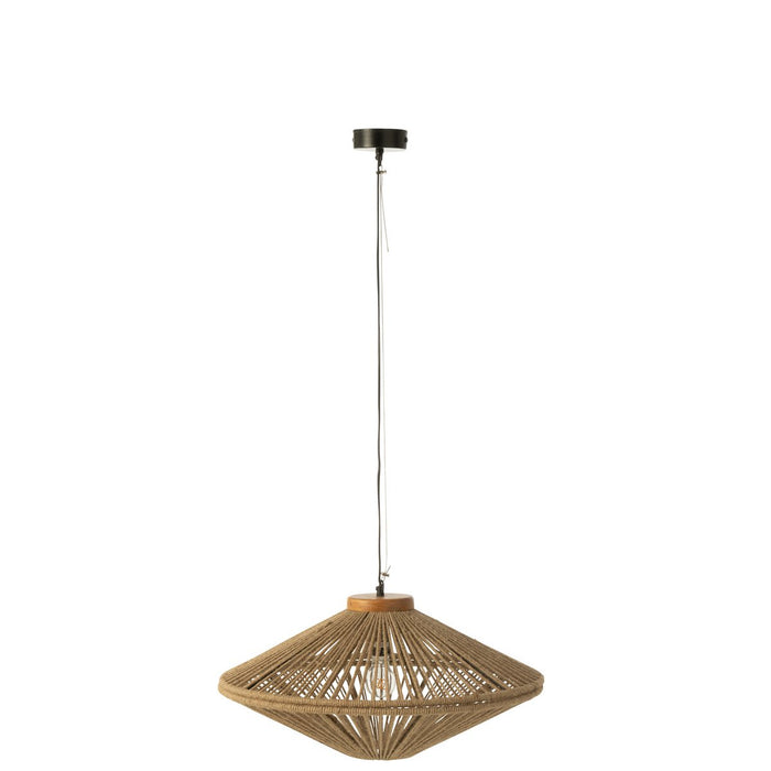 J-Line Hanglamp Ovni Ijzer/Jute Naturel Small