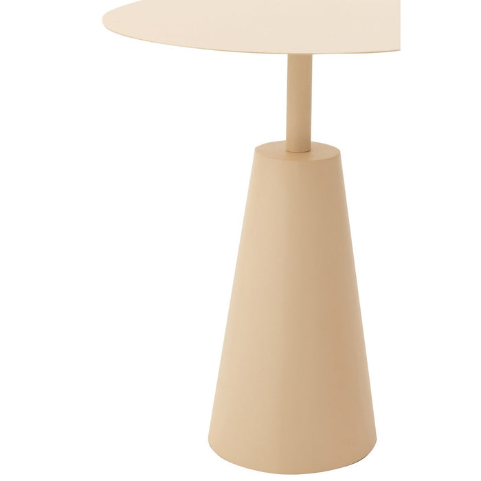 J-Line bijzettafel Rond - ijzer - beige - set van 2