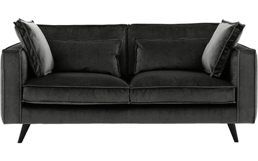 Goossens Bank Suite zwart, stof, 2,5-zits, elegant chic-300411900
