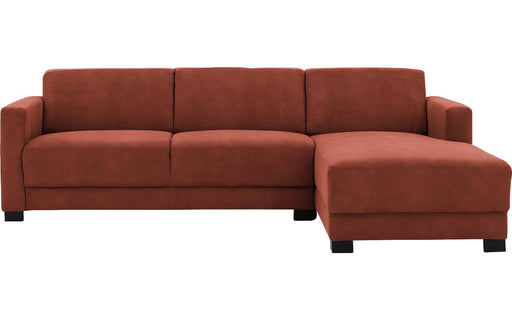 Goossens Zitmeubel My Style rood, microvezel, 2,5-zits, stijlvol landelijk met chaise longue rechts-300668531
