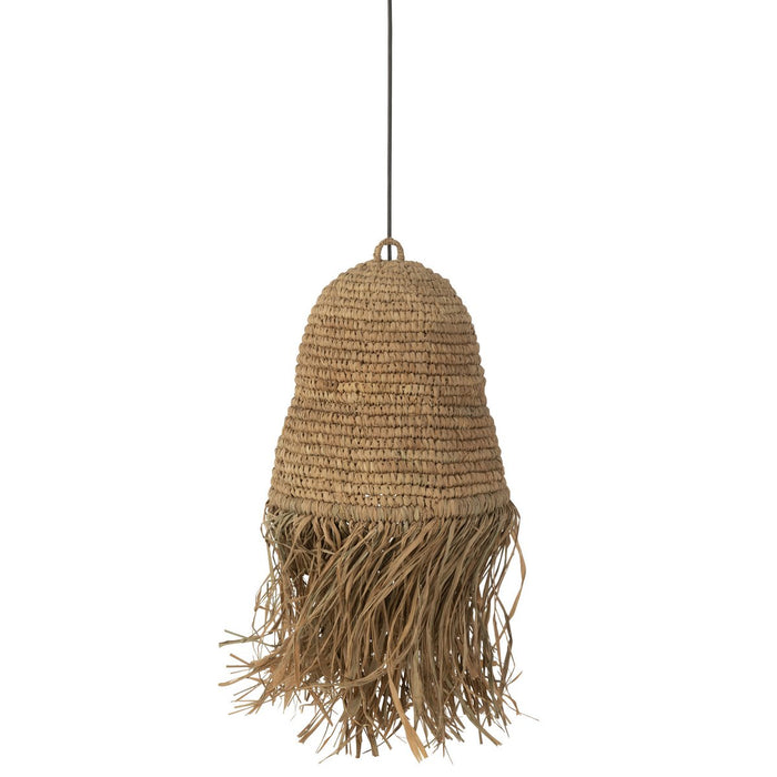 J-Line lampenkap Franjes - raffia - naturel