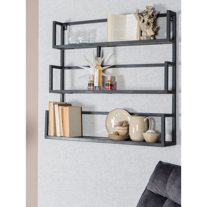 Wandplank Vintage Zwart Mangohout - Trio - ThatLyfeStyle