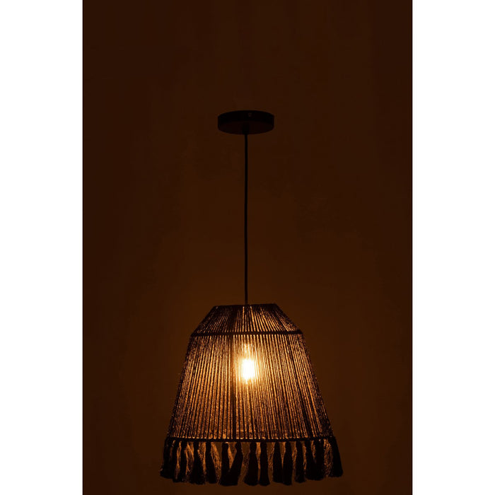 J-Line hanglamp Celia - jute - zwart - small