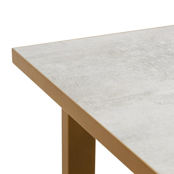 Stalux Eettafel 'Roos' 200 x 100cm, kleur goud / beton