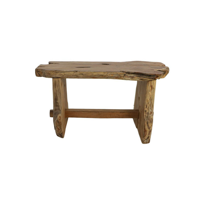 Teakhouten bank - 80x40x45cm - Naturel teak