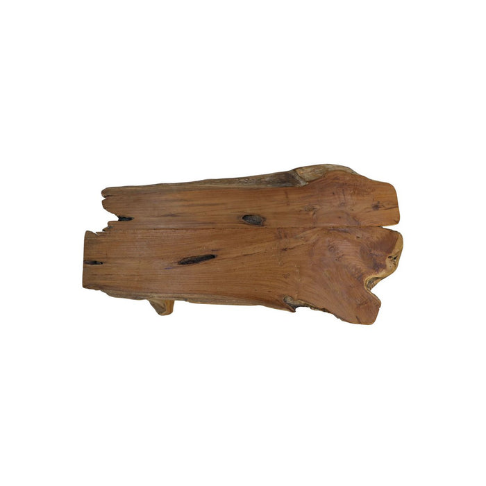 Teakhouten bank - 80x40x45cm - Naturel teak