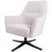 Home67 Fauteuil Ties Bouclé Metaal Wit Zwart - ThatLyfeStyle