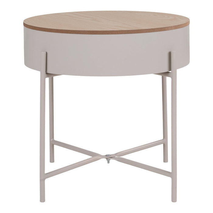 Sisco Side Table - Bijzettafel in beige lichtgrijs gepoedercoat staal - ThatLyfeStyle