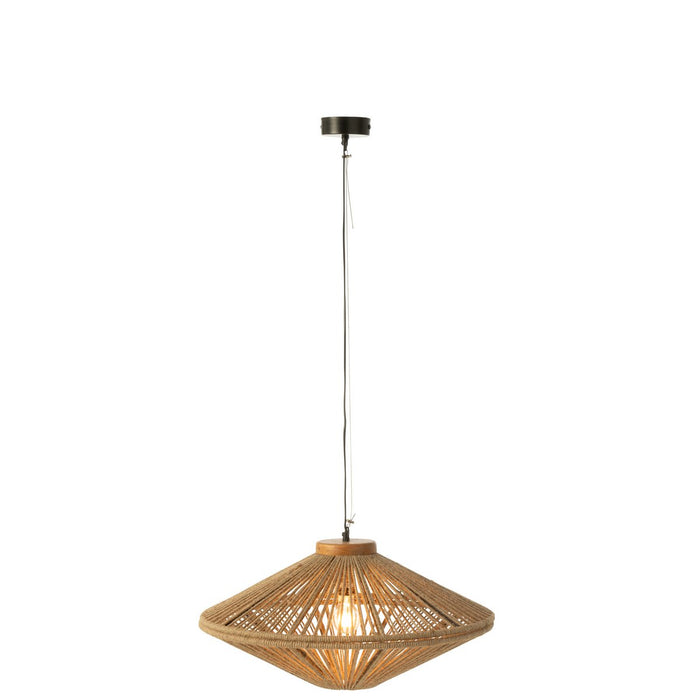 J-Line Hanglamp Ovni Ijzer/Jute Naturel Small