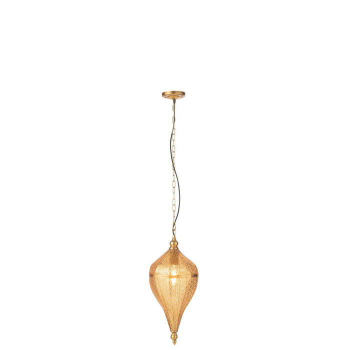 J-Line hanglamp Druppel - metaal - goud - small