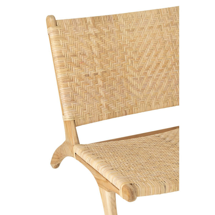 J-Line Fauteuil Geweven Rotan Naturel