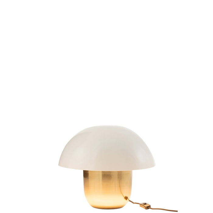 J-Line lamp Paddenstoel - ijzer - wit/goud - small